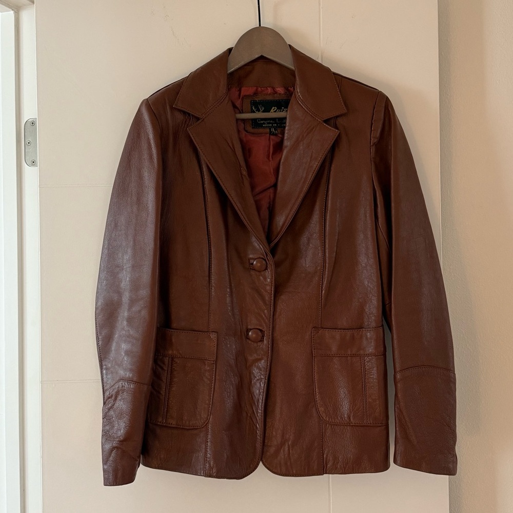 AMAZING Vintage 70s Mexican Leather Jacket